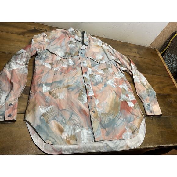 Vintage Mo Betta Shirt Mens L/XL Abstract Western Button Up - Picture 8 of 12